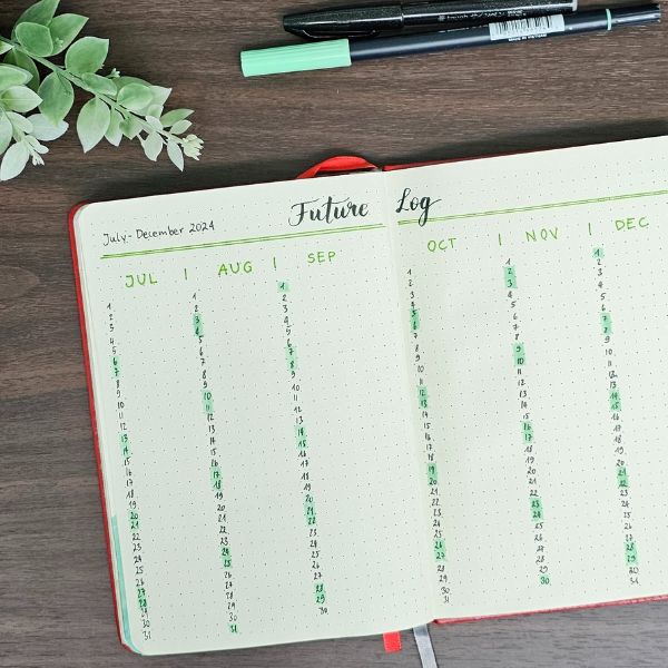 Simple and effective future log in your bullet journal