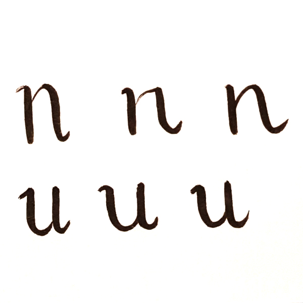 n and u | www.westcoastdreaming.com/brush-lettering-tutorial-real-life-tricks