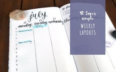 10 super simple weekly layouts for your bullet journal