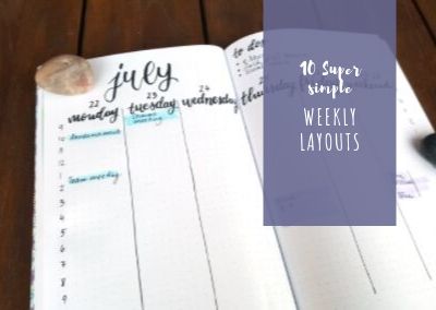 10 super simple weekly layouts for your bullet journal