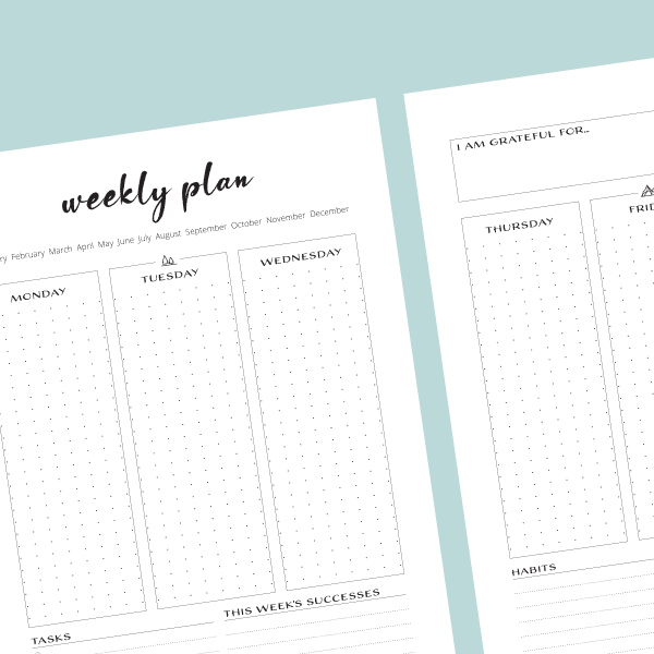 Weekly Planning for achieving short-term goals