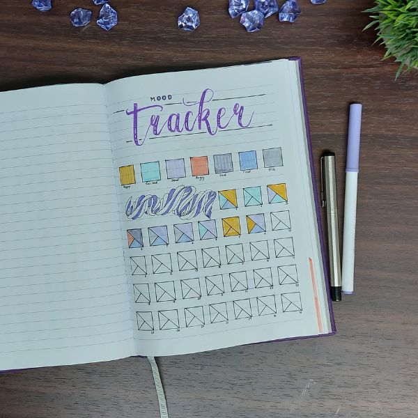 monthly mood tracker bullet journal