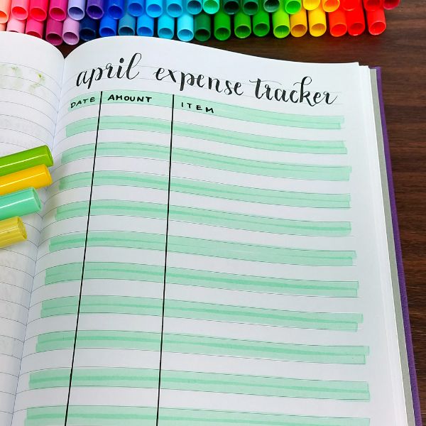 monthly expense tracker | One of 8 steps of budgeting process