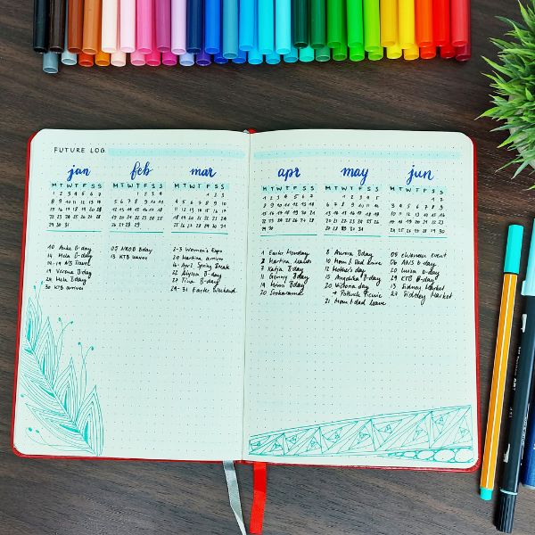 Future Log how to bullet journal