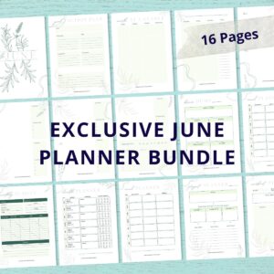 June Planner Bundle cover page