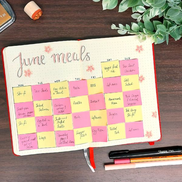 Monthly Meal Planner | Bullet Journal Ideas