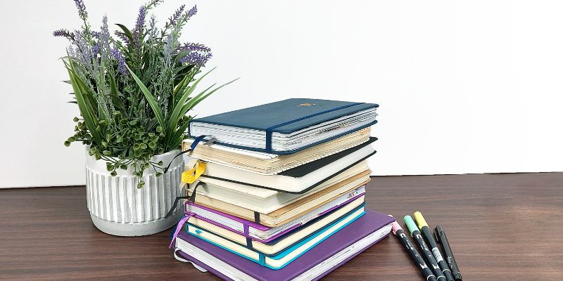 Stack of planners | Planners for ADHD