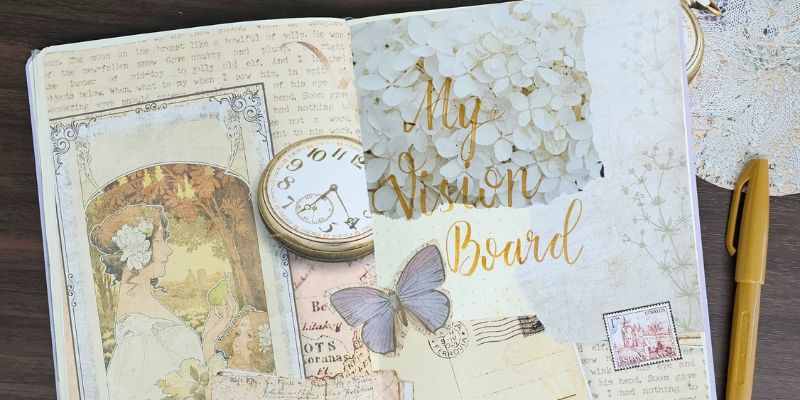 Creating a Vision Board in a Journal
