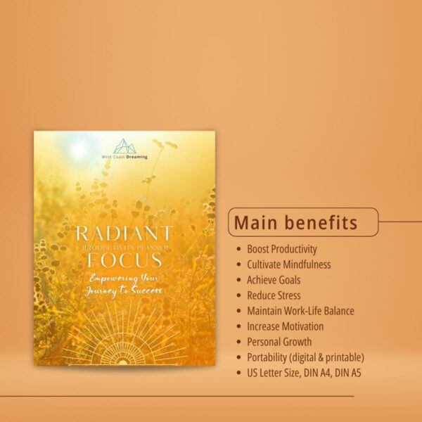 Productivity Planner Main Benefits for Radiant Focus