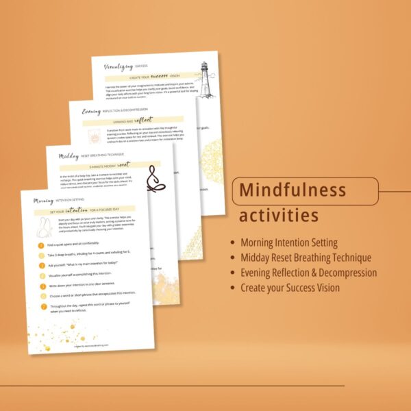 Mindfulness Activities | Radiant Focus Productivity Planner