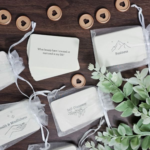 Root & Ritual Journaling Prompt Card Set Close Up