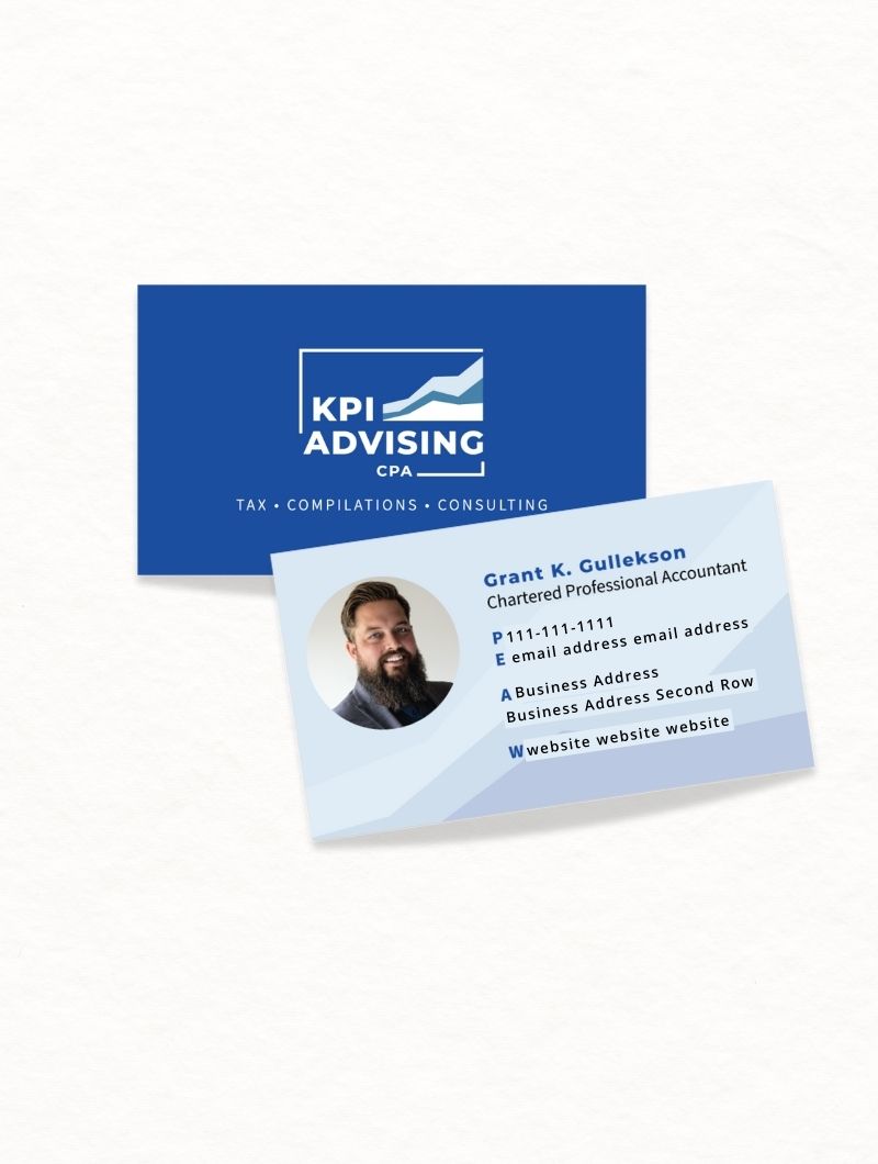 KPI Advising Business Cards